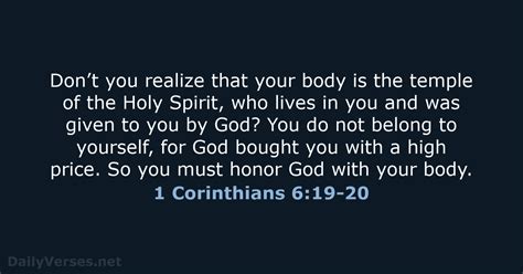 1 corinthians 6:19-20 nlt